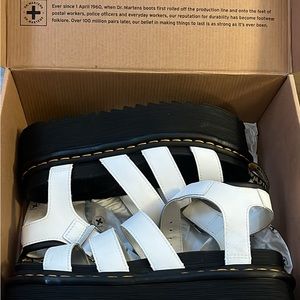 Doc Martin white sandals